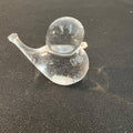Clear Art Glass Bird Figurine