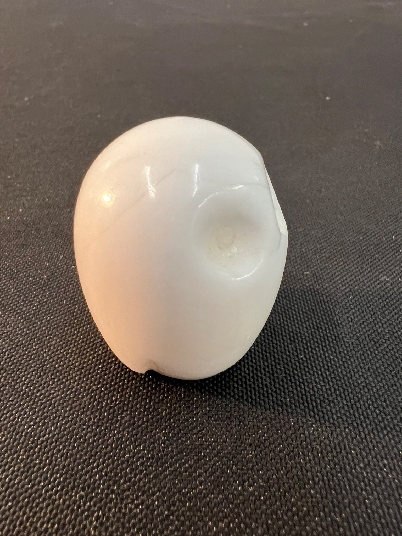 White Polished Stone Sculpture Owlette