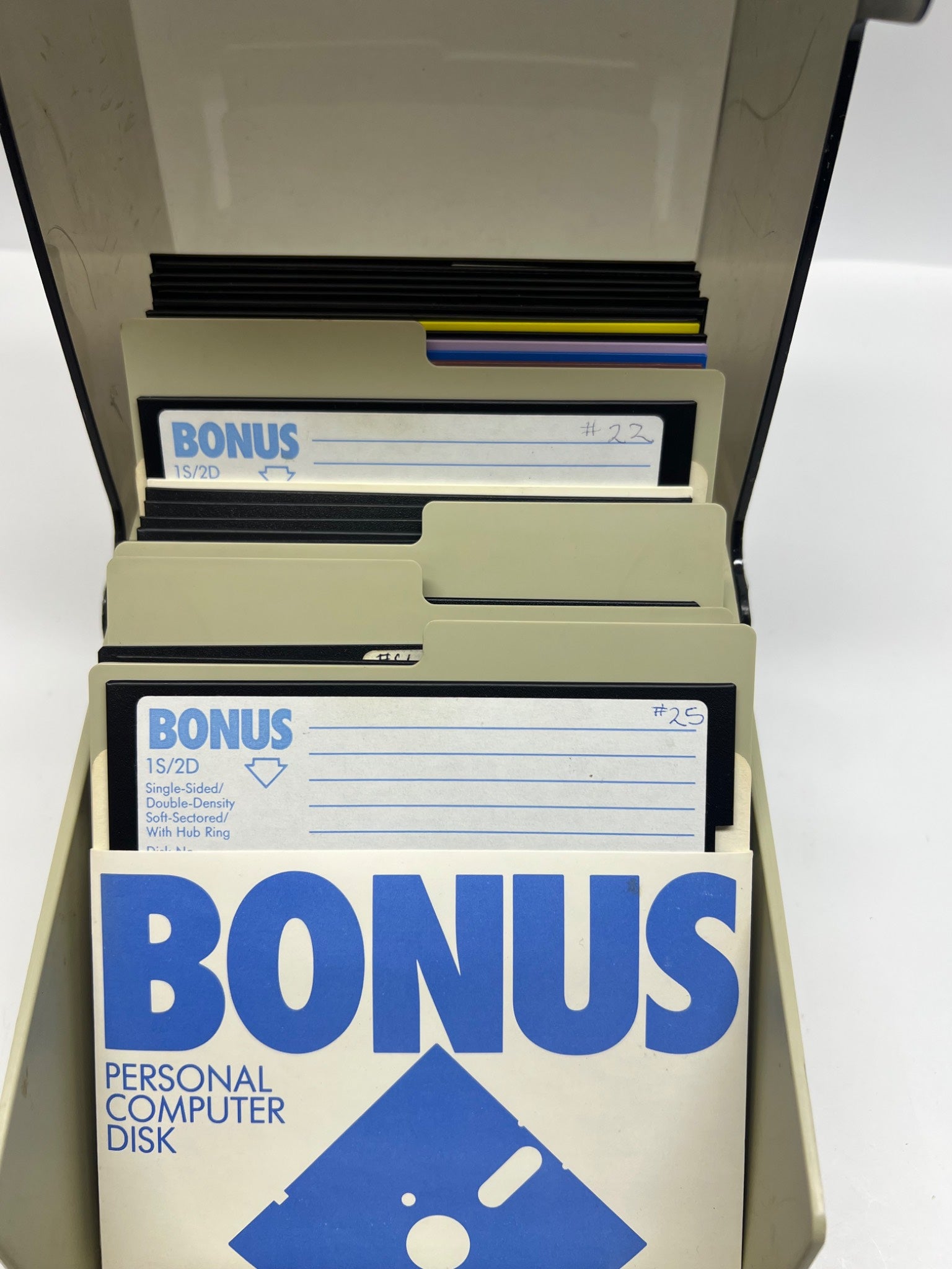 5.25 Diskette Data-Case with Miscellaneous Computer Disks