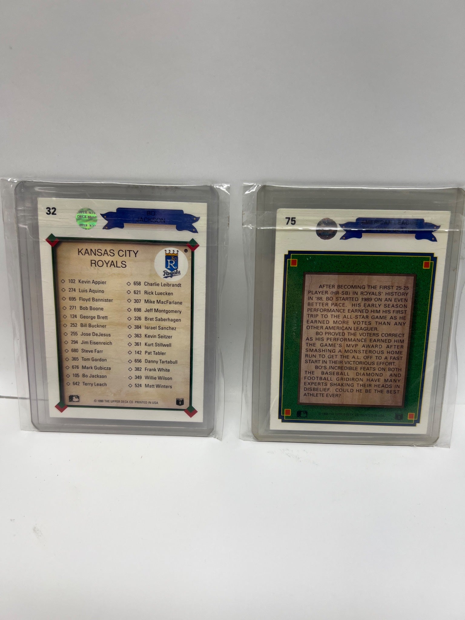 Upper Deck 1999 Collectors & Official Cards Bo Jackson 2 Cards