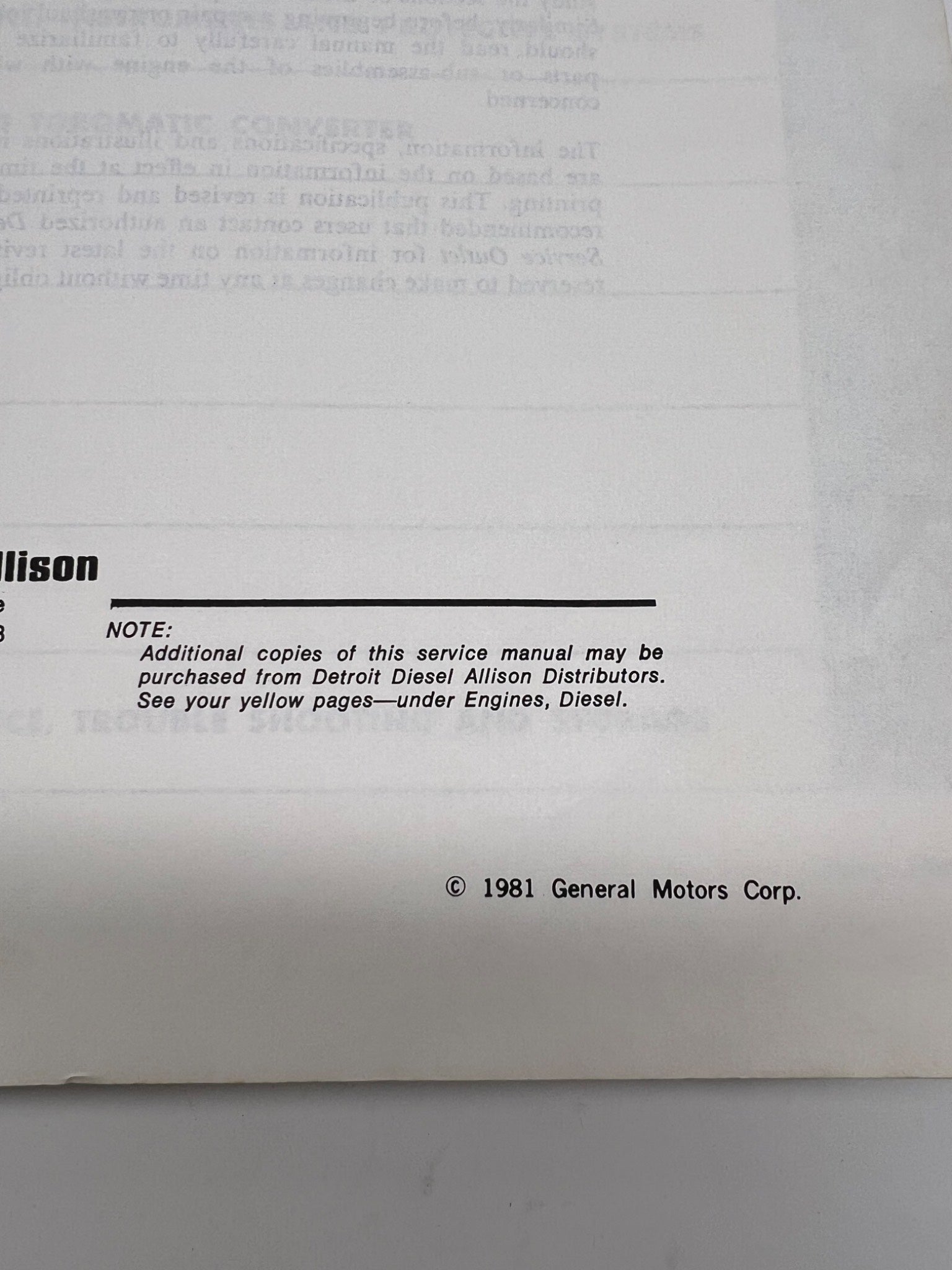 Detroit Diesel In-Line 71 Service Manual 1981