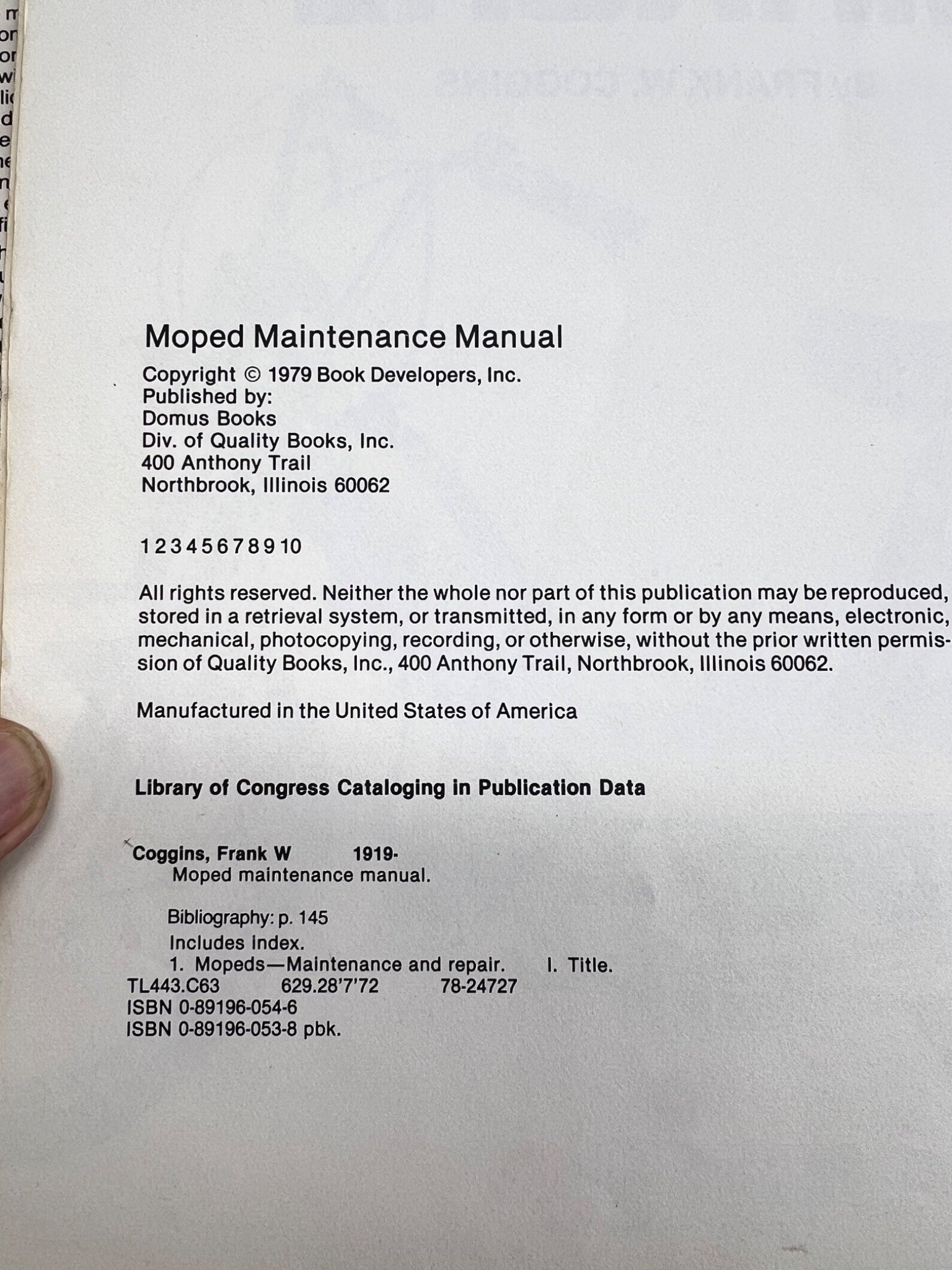 Moped Maintenance Manual, 1979 Edition