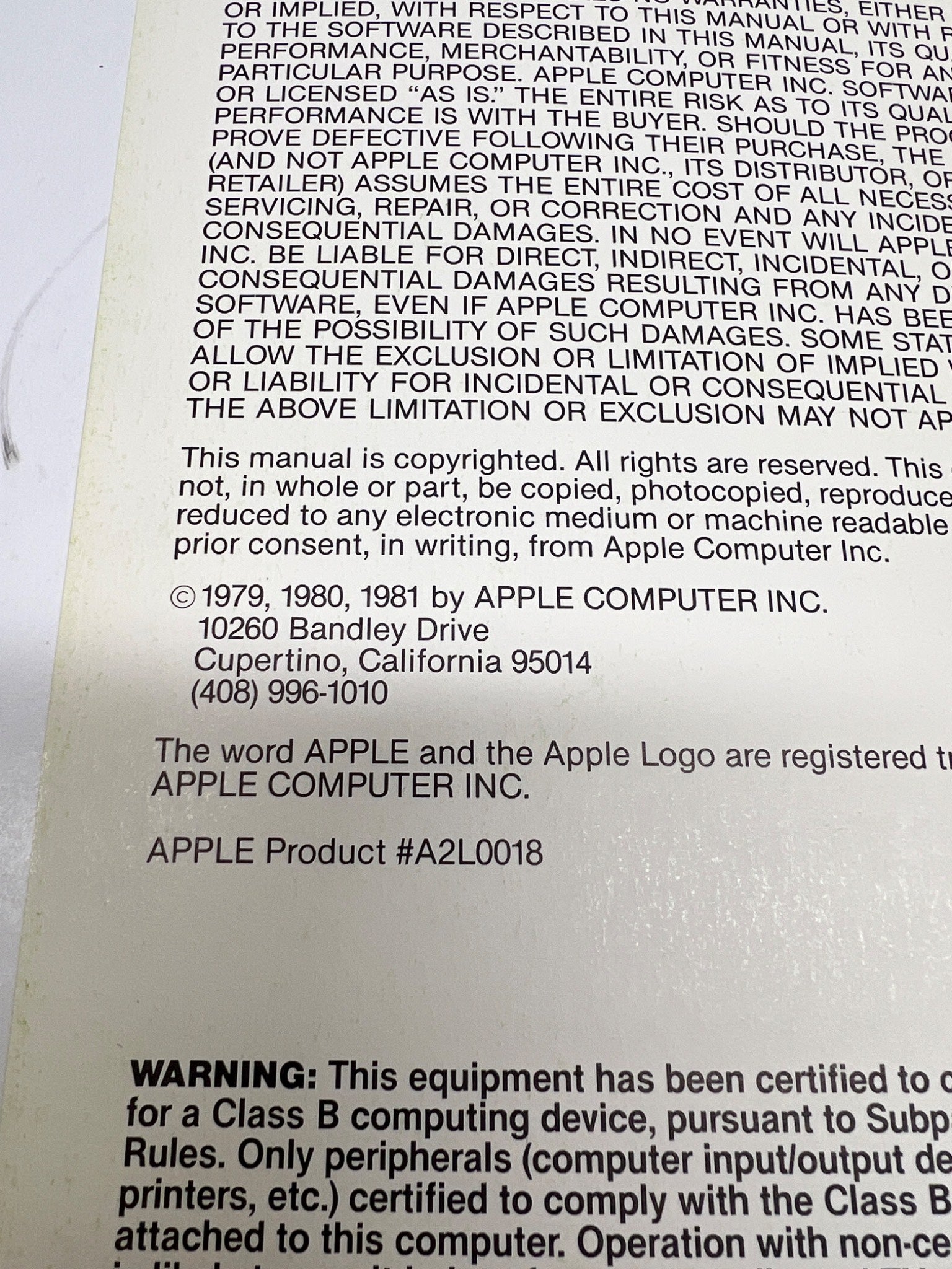 1979-1981 Applesoft Tutorial Manual - Apple II Series