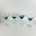 Set of 4 Pier 1 Teal Crackle Base Martini Glasses – Discontinued