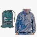 Bug Blocker ultralight jacket and carrying bag on a white background