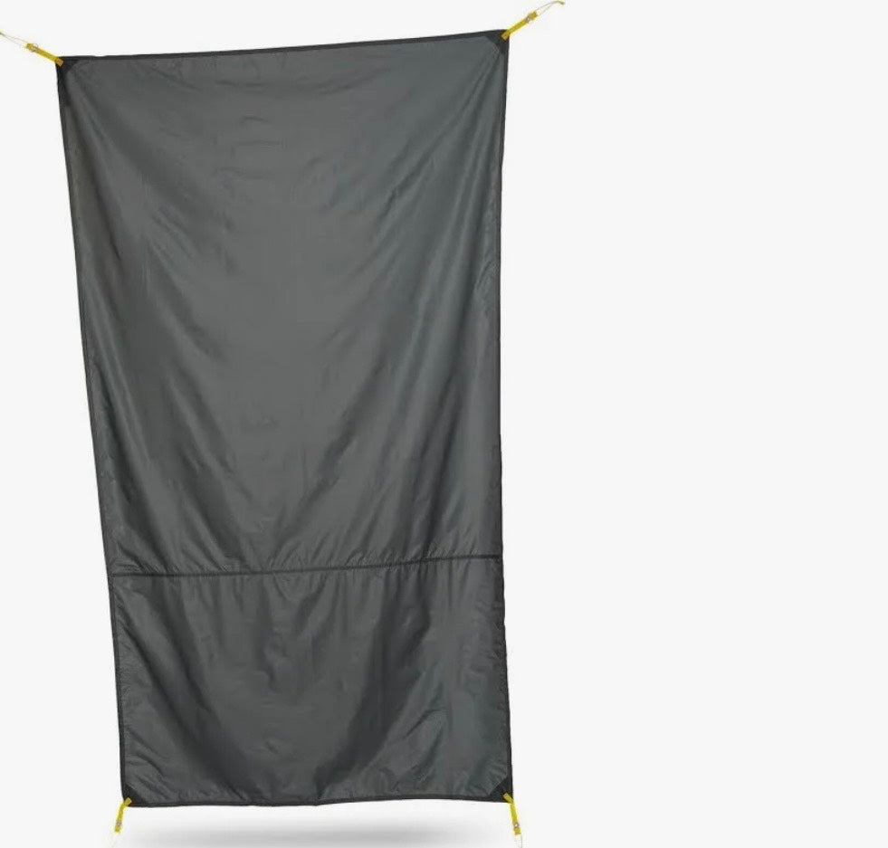 Gray towel hanging on a white background