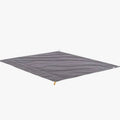 Gray tarp on a white background