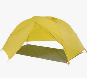 Yellow tent on a white background