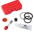  MSR water filter kit with red case, o-rings, and silicone lubricant on a white background