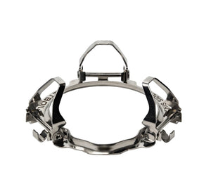 Metal horse bridle on a white background