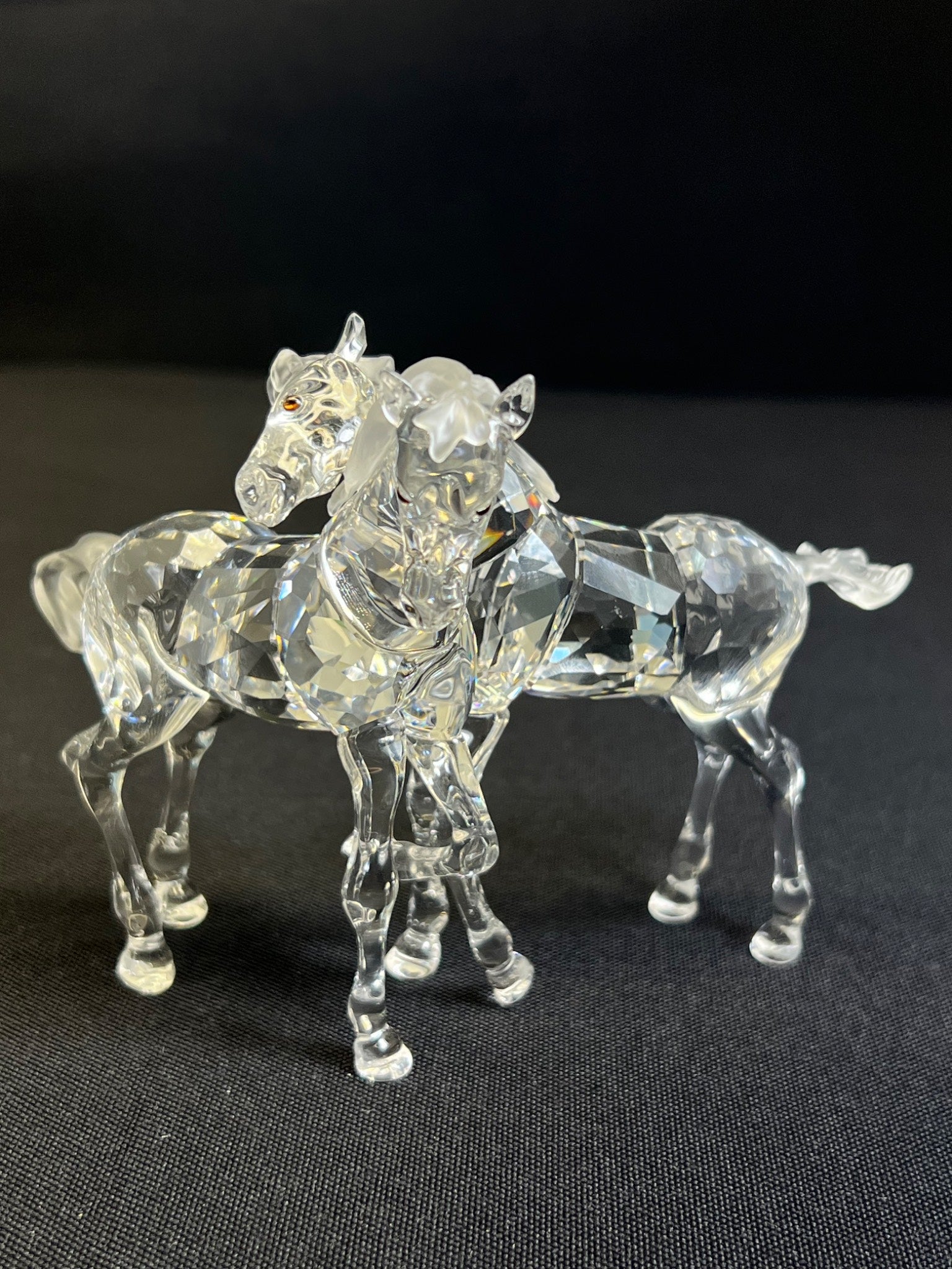 Swarovski Crystal Horse Figurine Pair NR 000 003