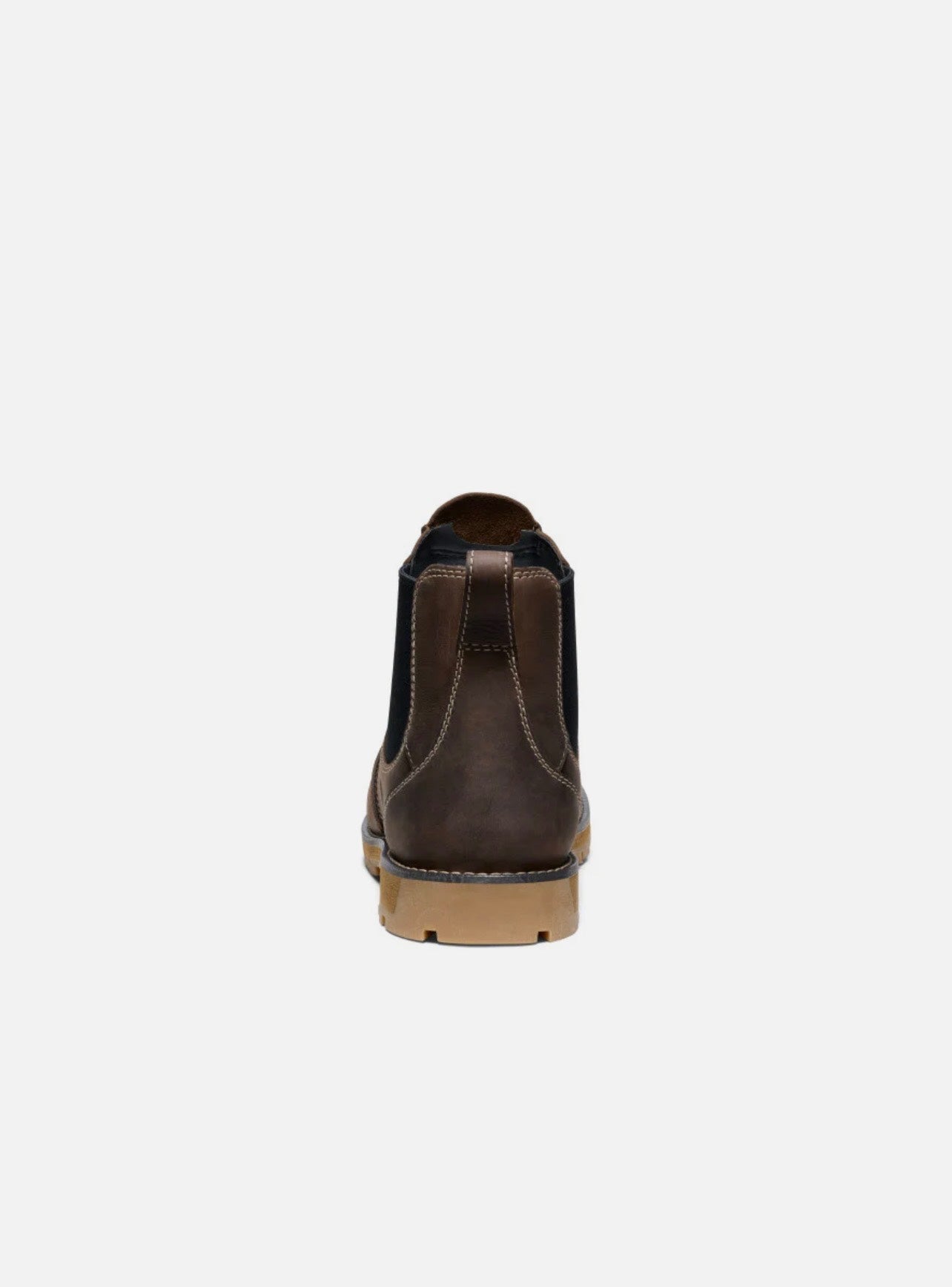 Brown leather shoe on a white background