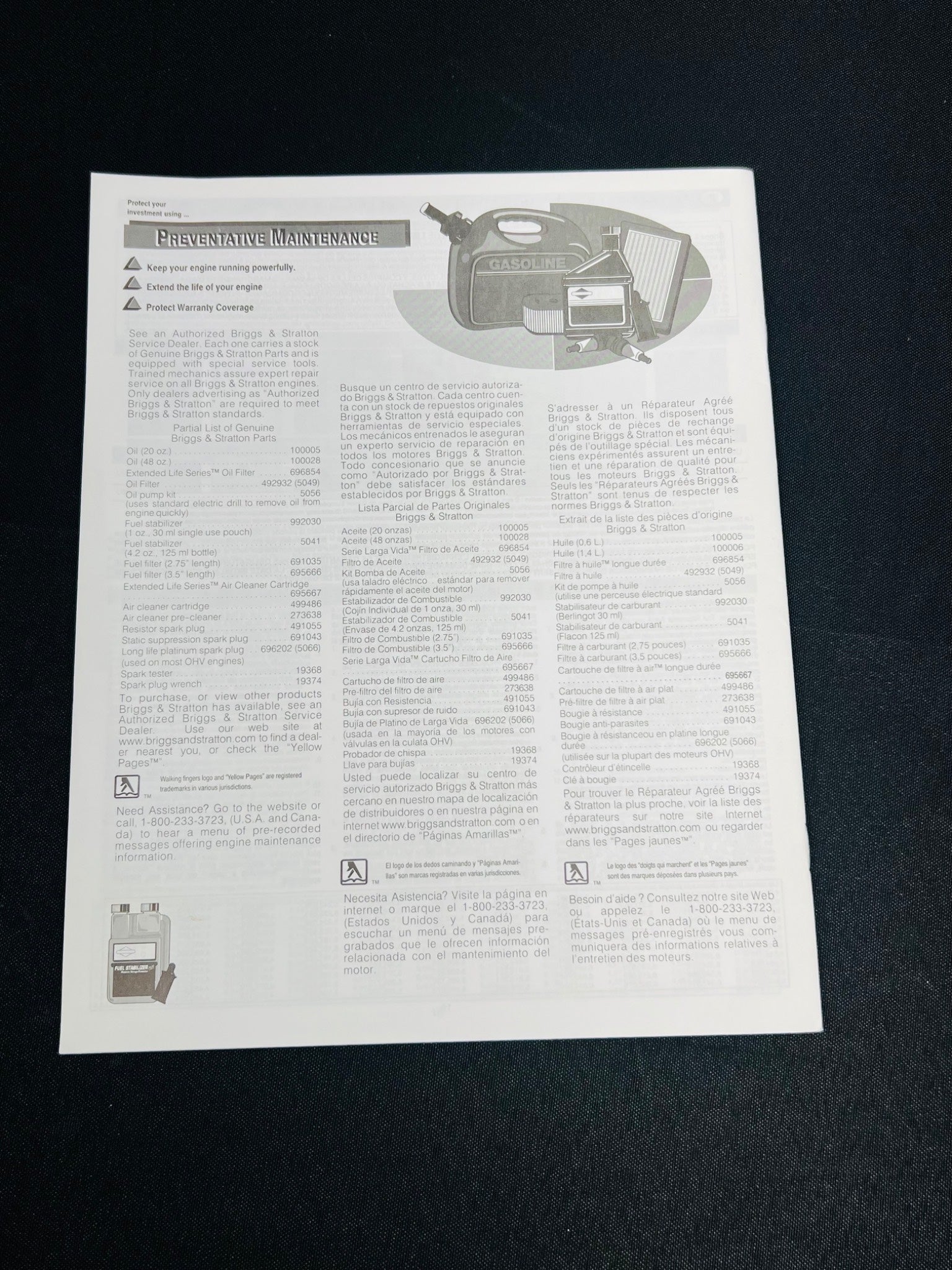 Briggs & Stratton Manual Series 400000, 440000