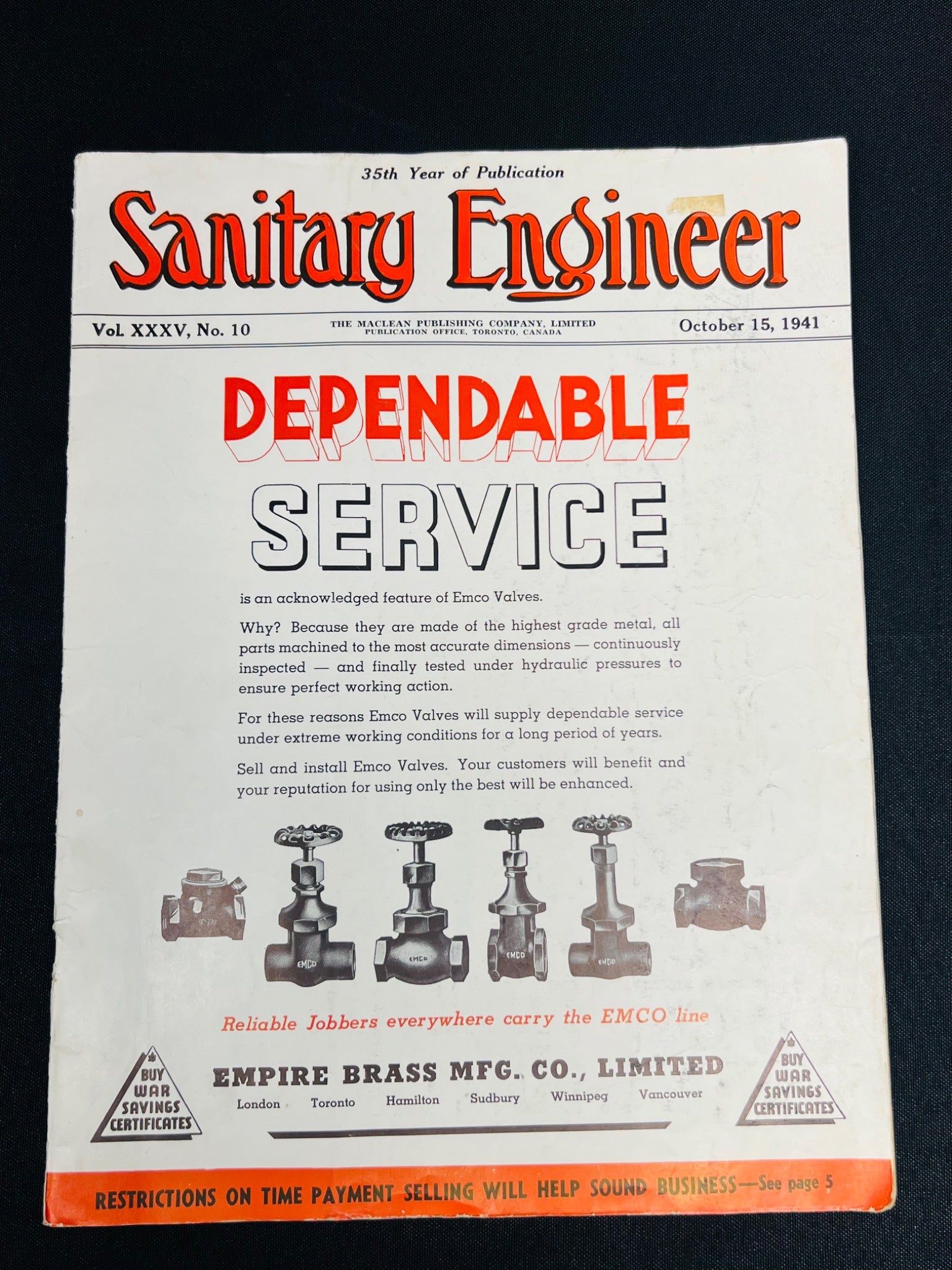 Sanitary Engineer Magazine, Oct 15, 1941
