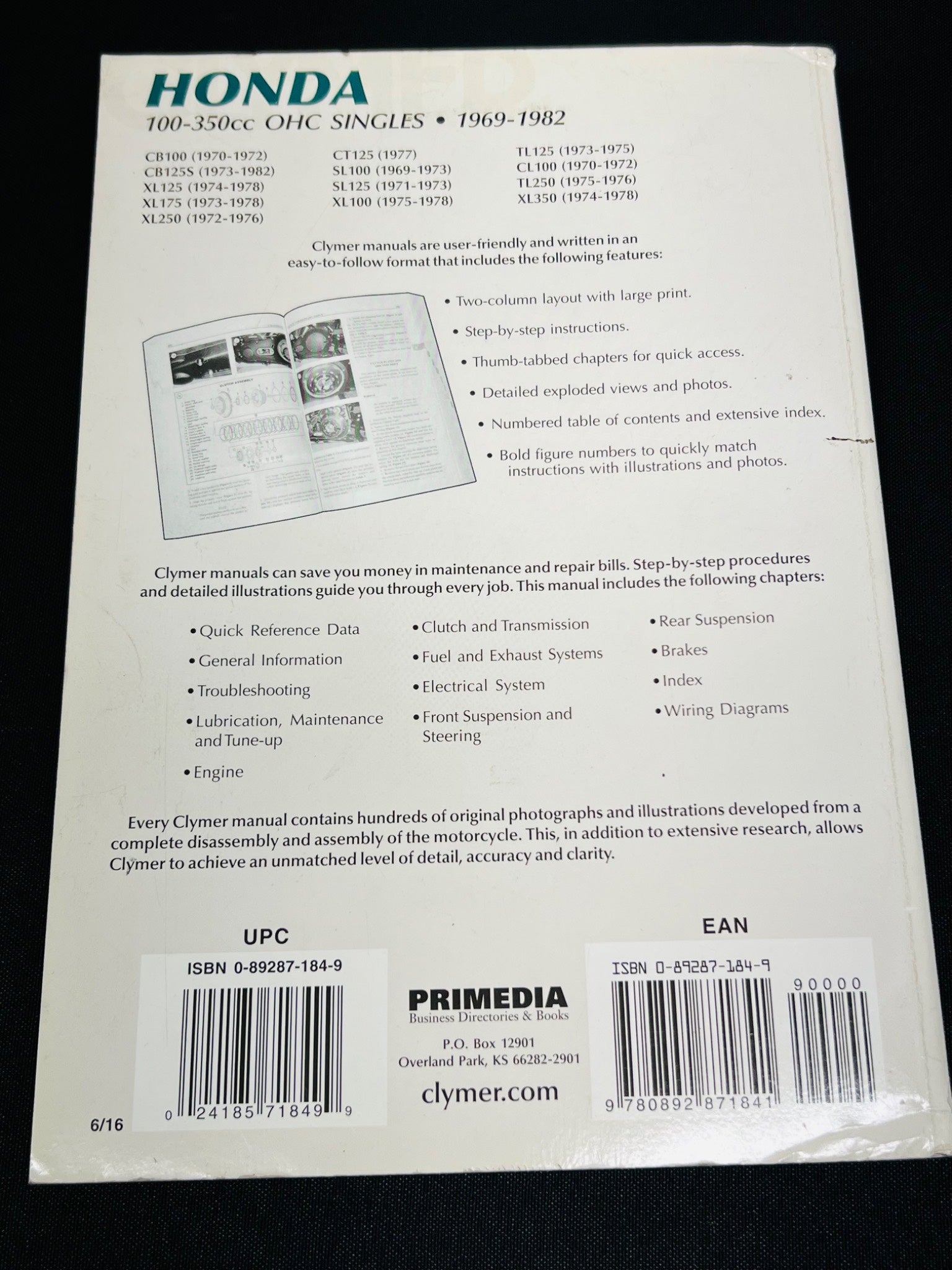 Clymer Honda Service Manual 1969-1982