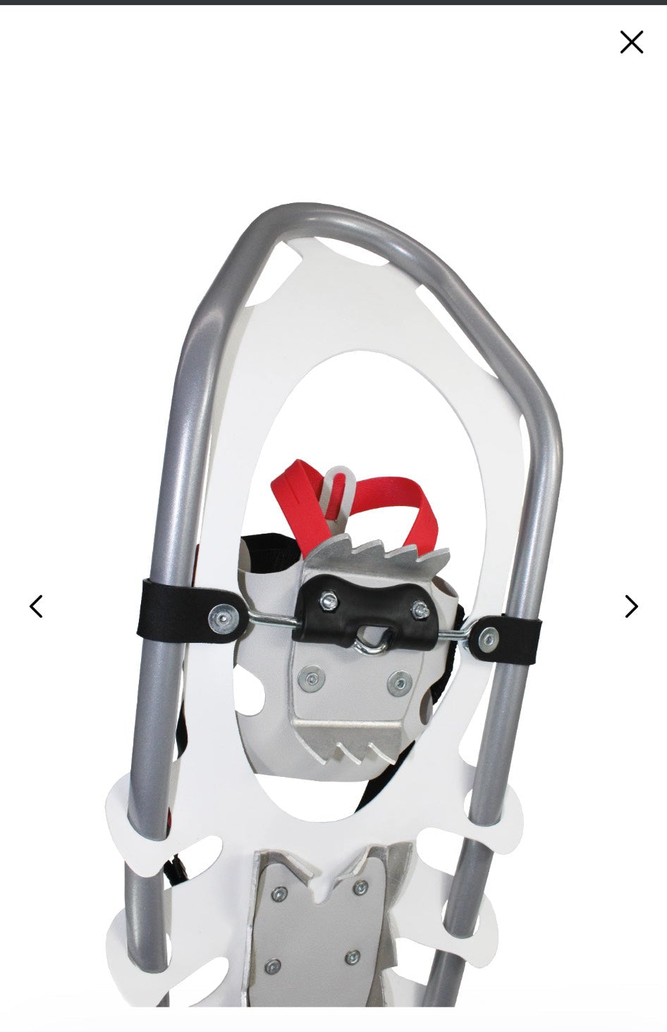 Snowshoe on a website with 'fabersnowshoes.com' in the address bar