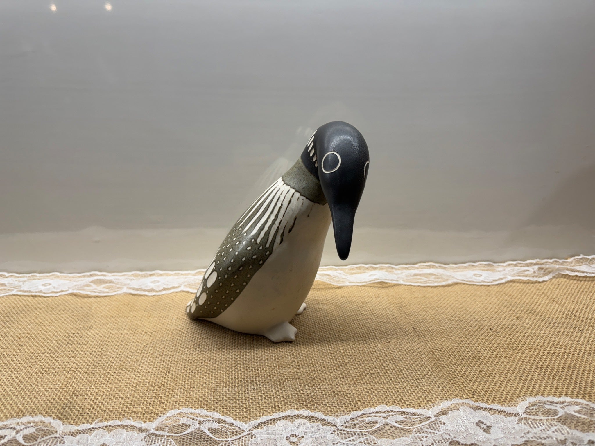 Strawberry Hill Pottery Loon Sculpture