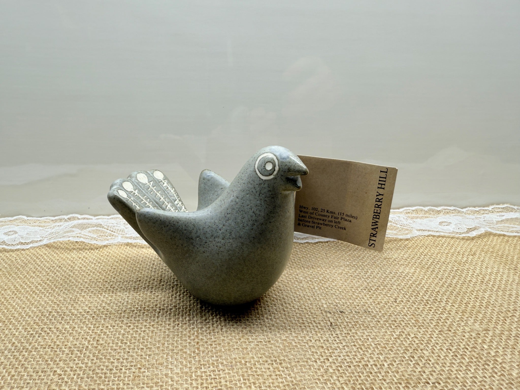 Strawberry Hill Grey Fantail Sculpture