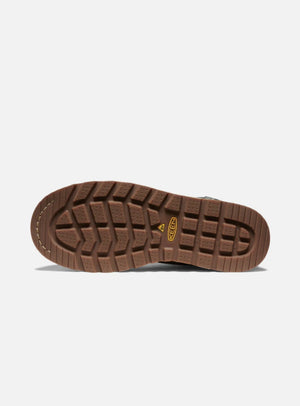 Brown sole of a shoe on a white background