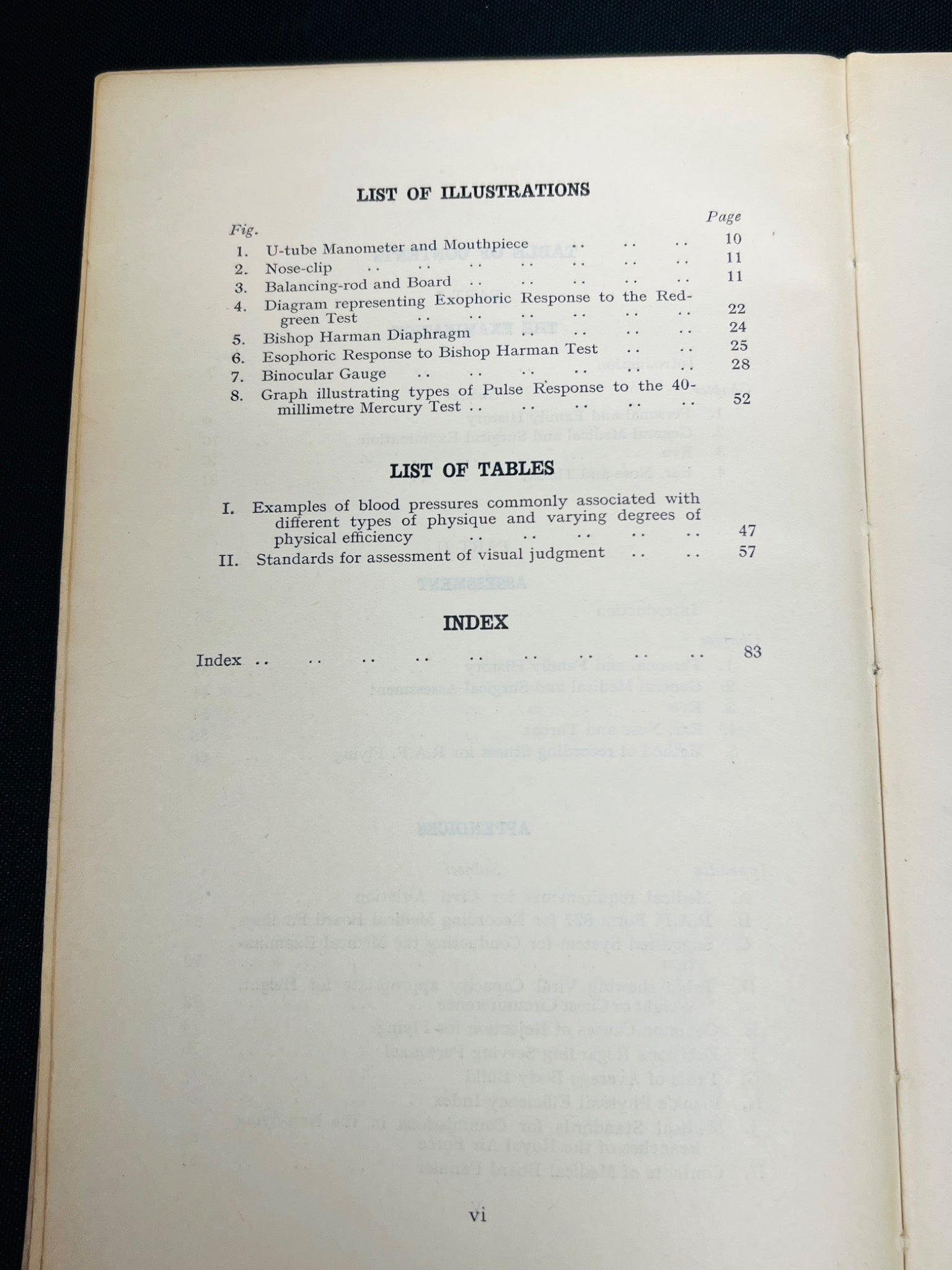 Medical Examination for Flying Book, RAF