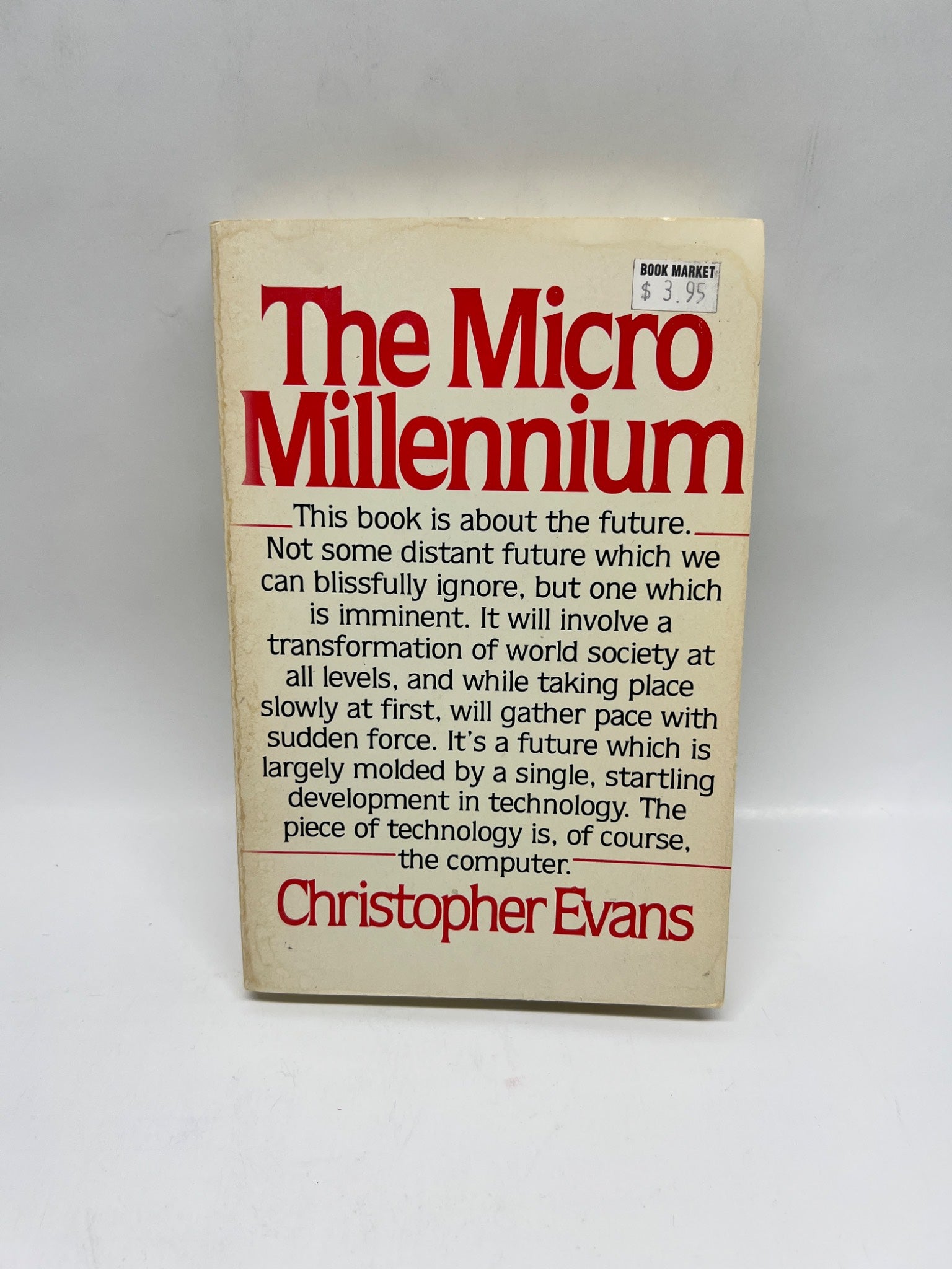The Micro Millennium by Christopher Evans (1980 Hardcover First Edition)