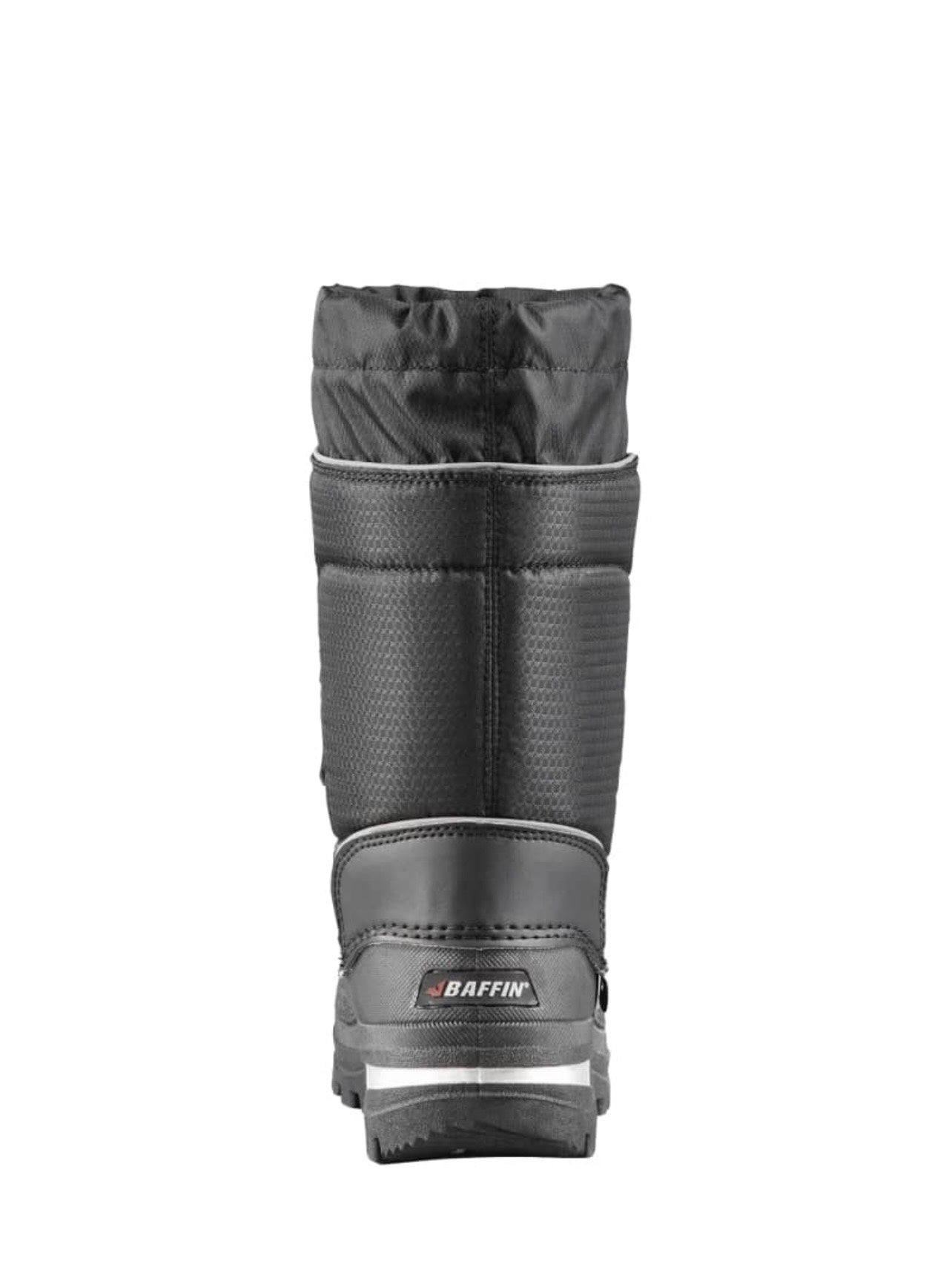 Black winter boot with Baffin branding on a white background