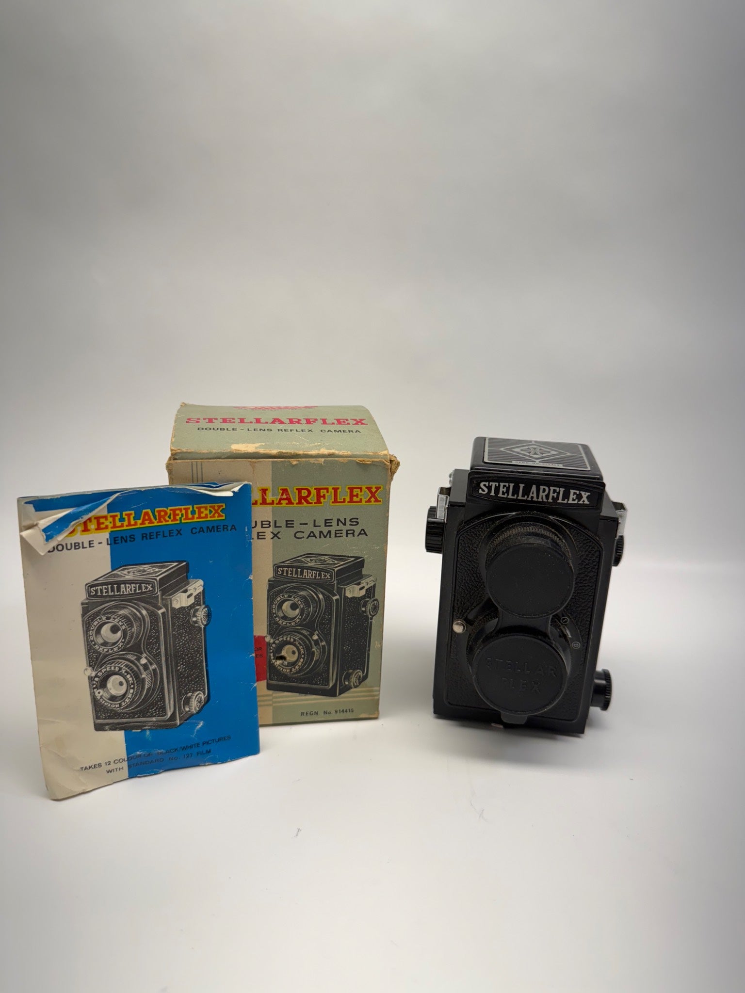 Stellarflex Twin Lens Reflex Camera with Box and Manual