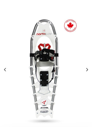 Snowshoe with North Face branding on a white background