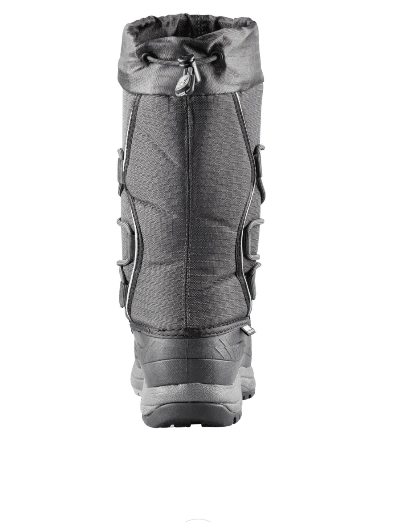 Gray winter boot on a white background