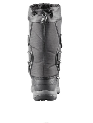 Gray winter boot on a white background