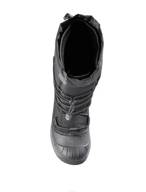 Gray snow boot on a white background