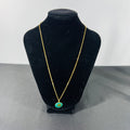 Gold Necklace with Circular Pendant 3.4 grams