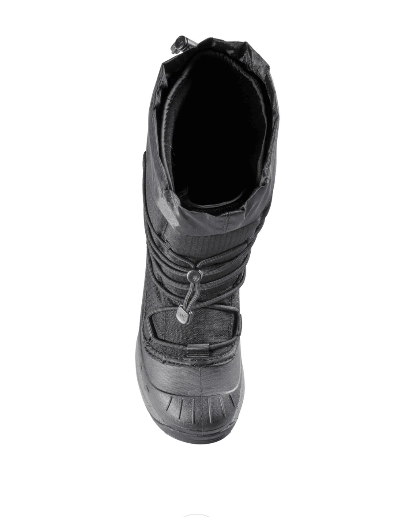 Gray snow boot on a white background