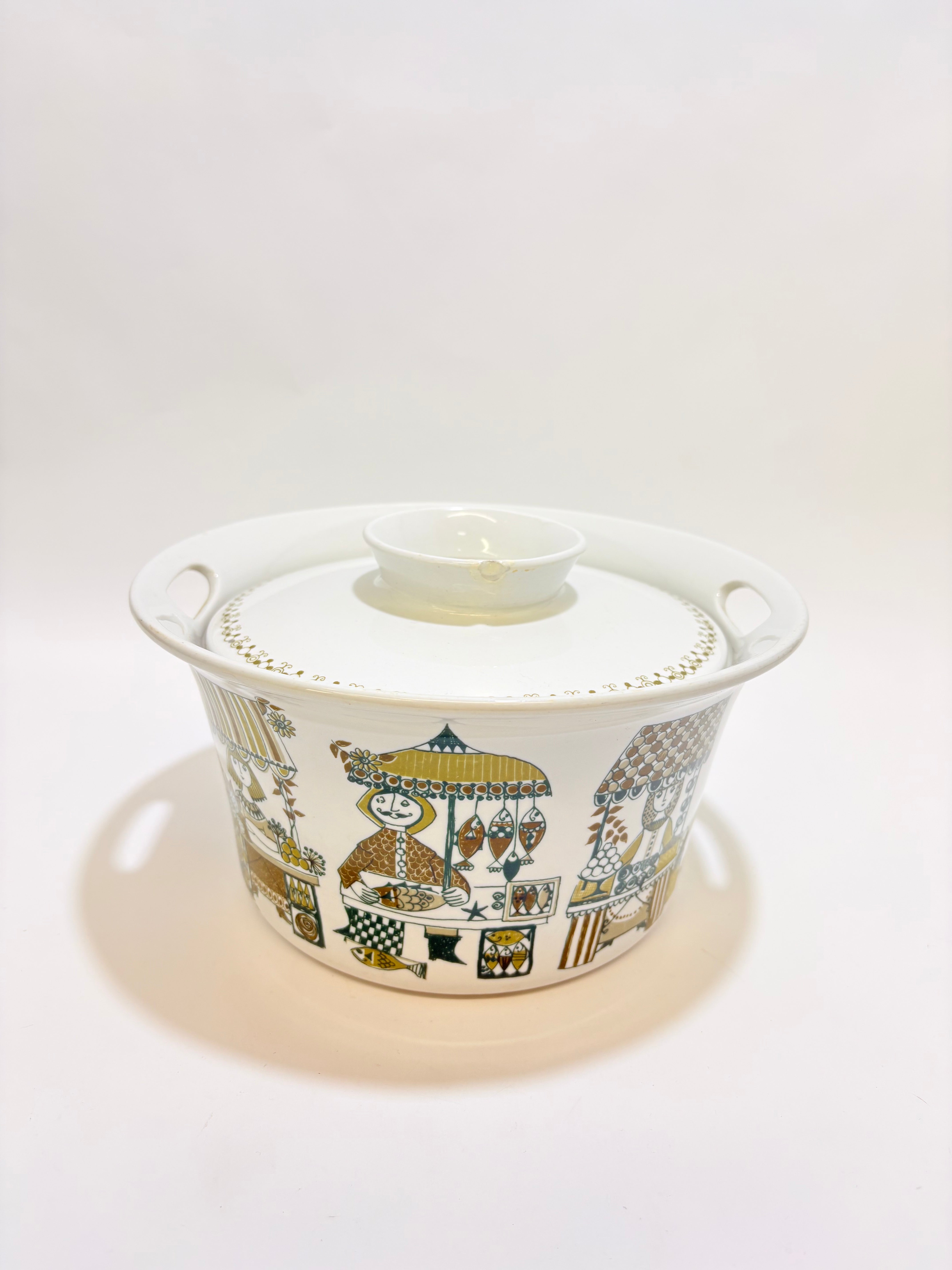 Figgjo Turi Design Market Lidded Casserole 12000 Norway Vintage Mid-Century MCM