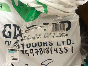 Plastic bag with printed text and a barcode, featuring the brand 'G & R Outdoors Ltd.'