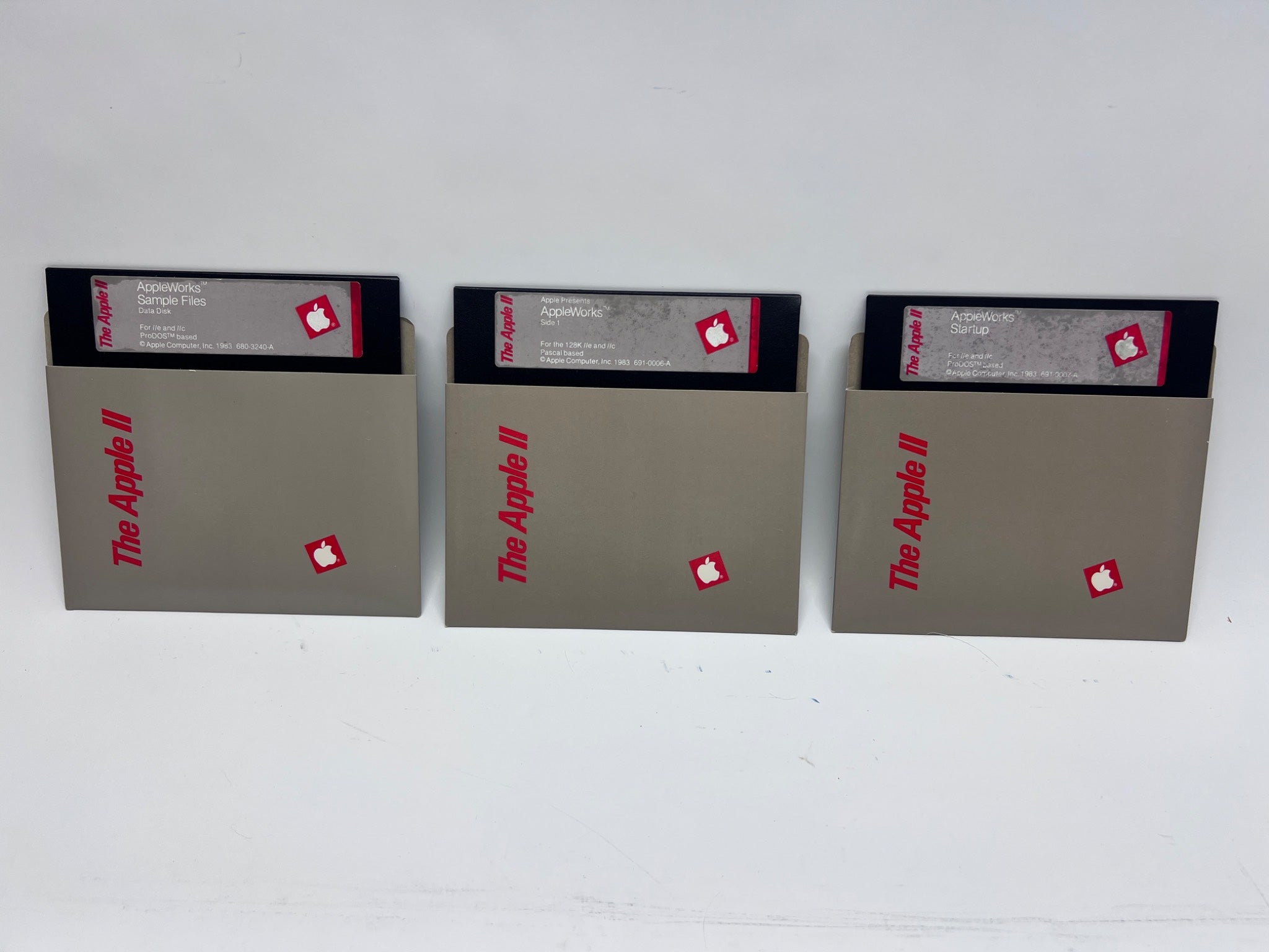 Vintage 1983 AppleWorks Floppy Disk Set - Apple IIe / IIc