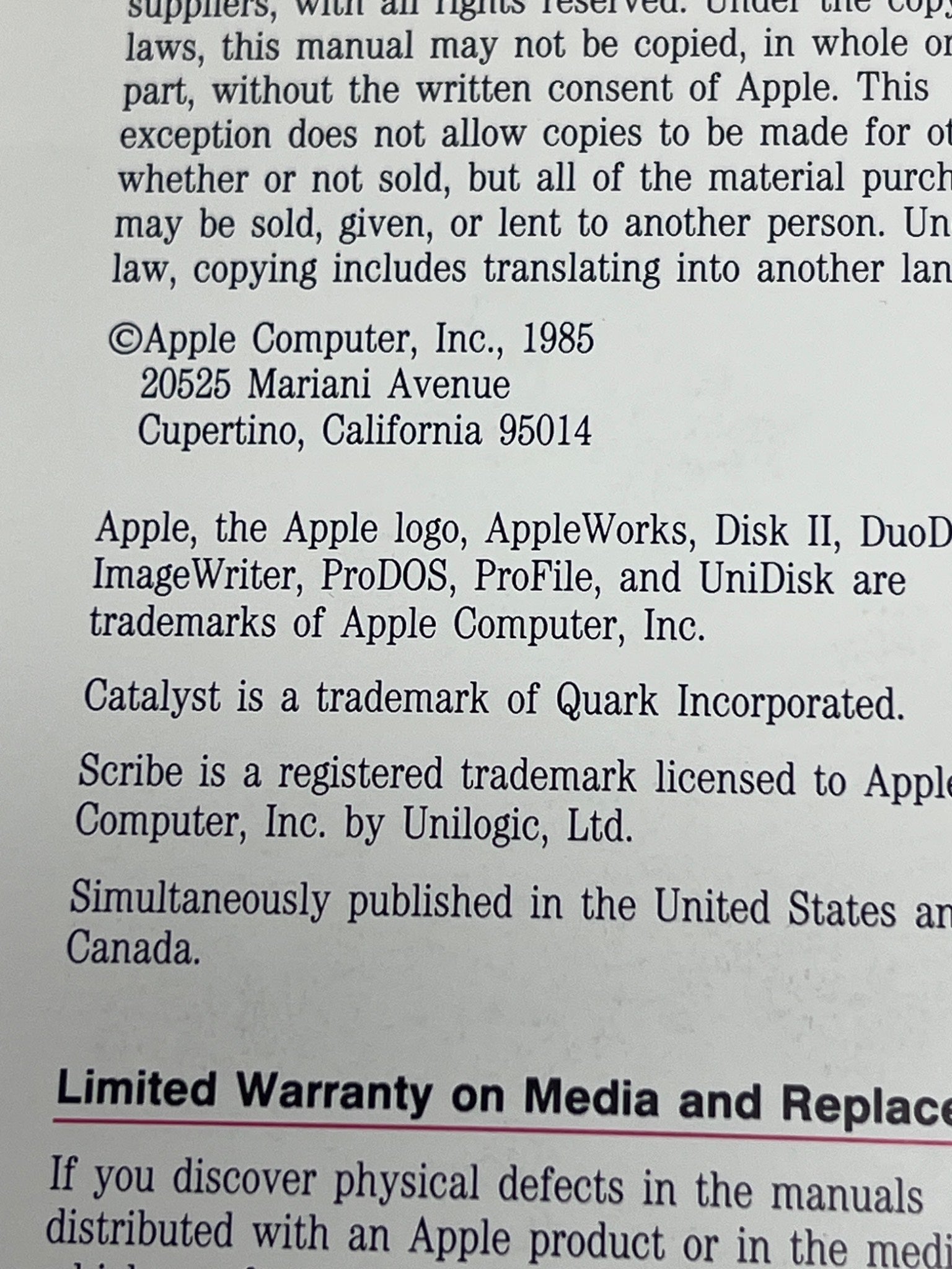 1985 Apple II Utilities Guide Manual