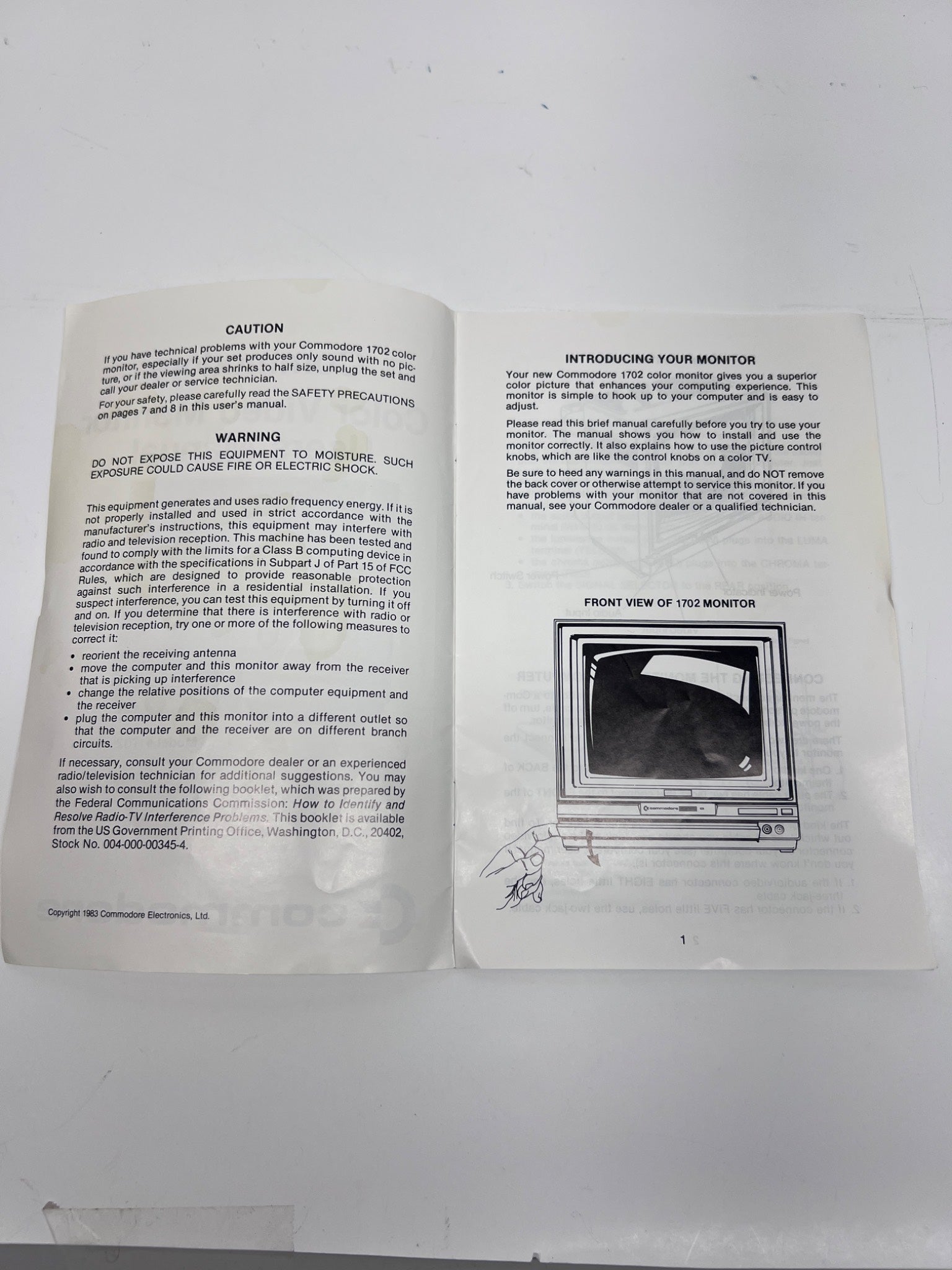 Commodore Color Video Monitor Manual