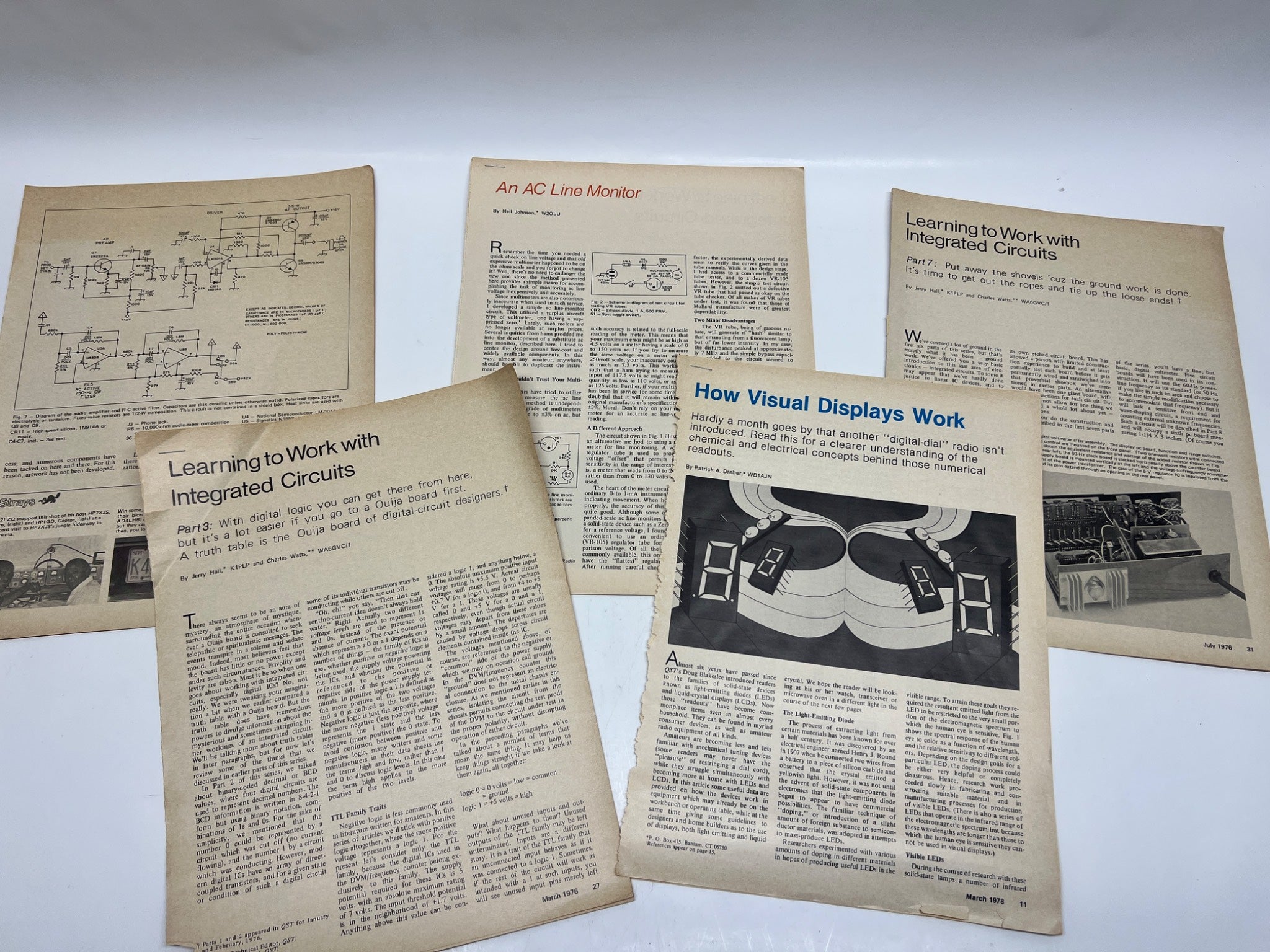 Vintage 73 Magazine Tech Article Lot - 1975/1976 IC & AC Projects