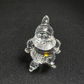Crystal gnome figurine on a black background