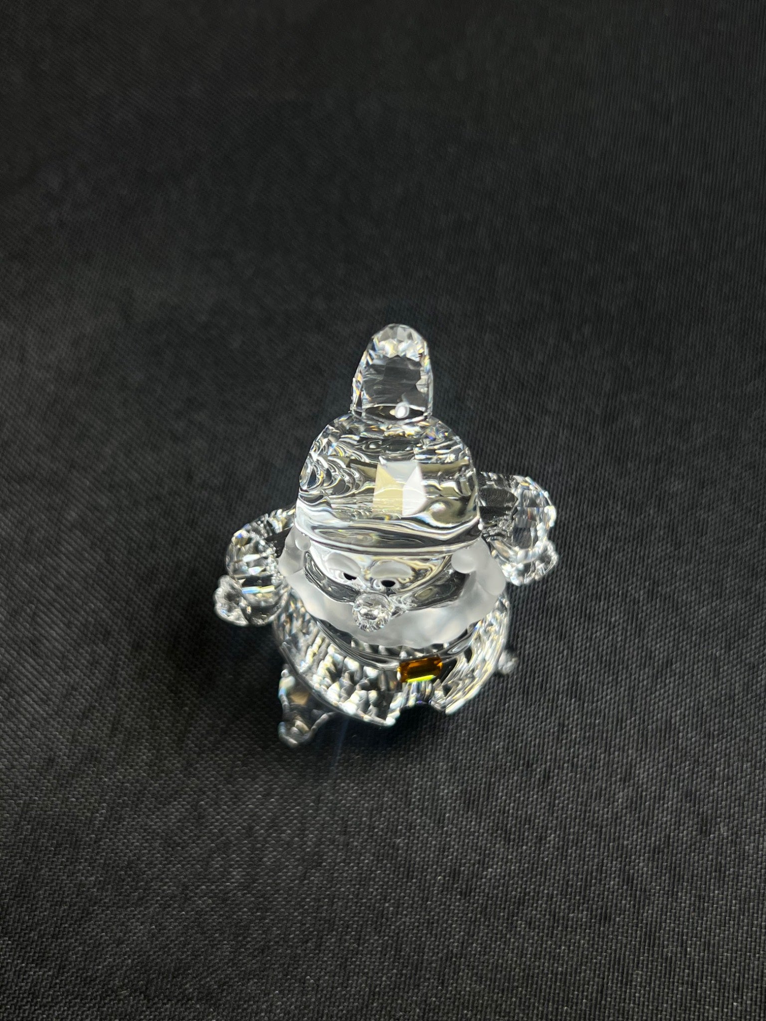 Crystal incense burner on a black background