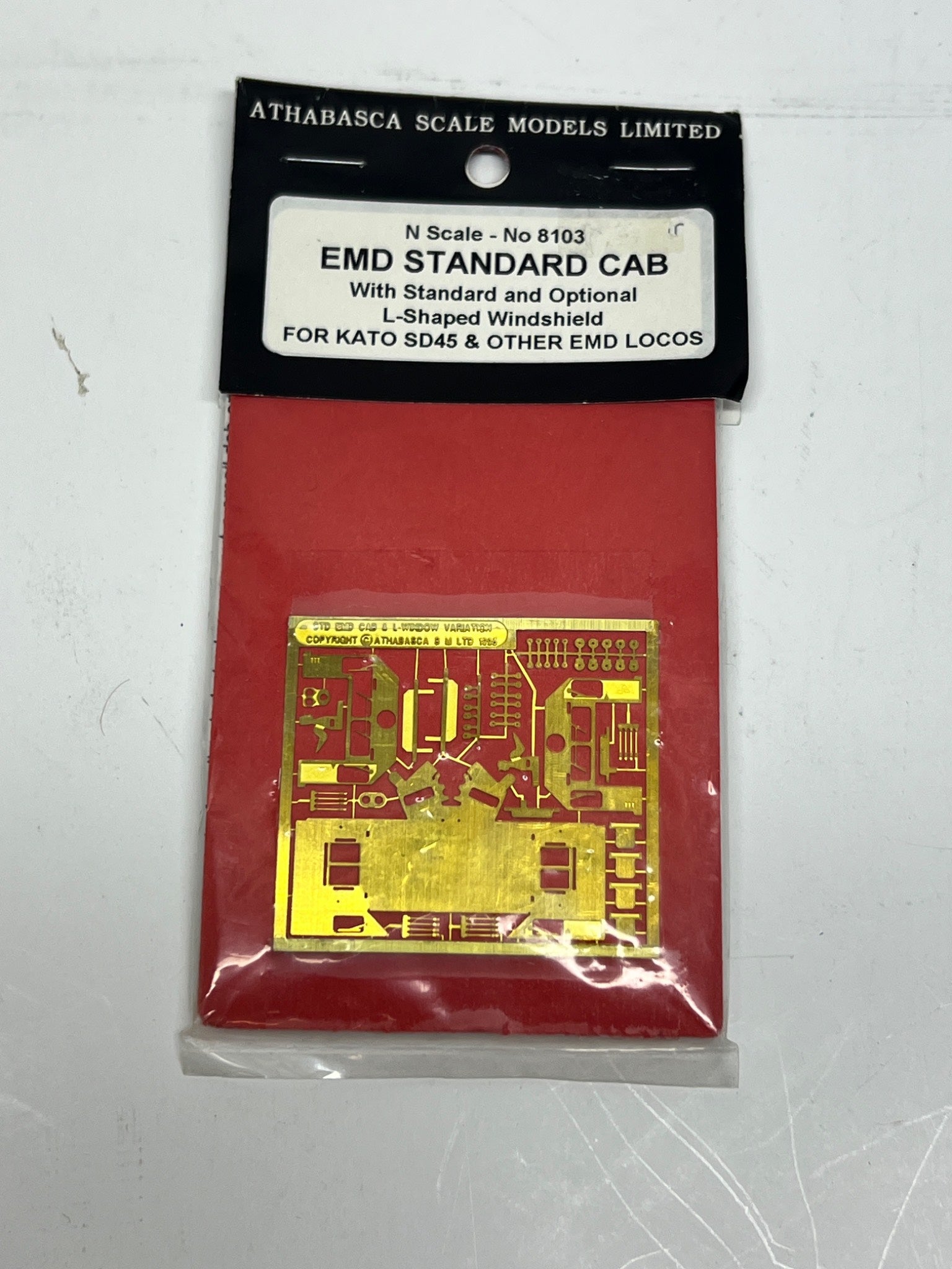 Athabasca N Scale EMD Standard Cab Kit (#8103) – Etched Brass – NOS