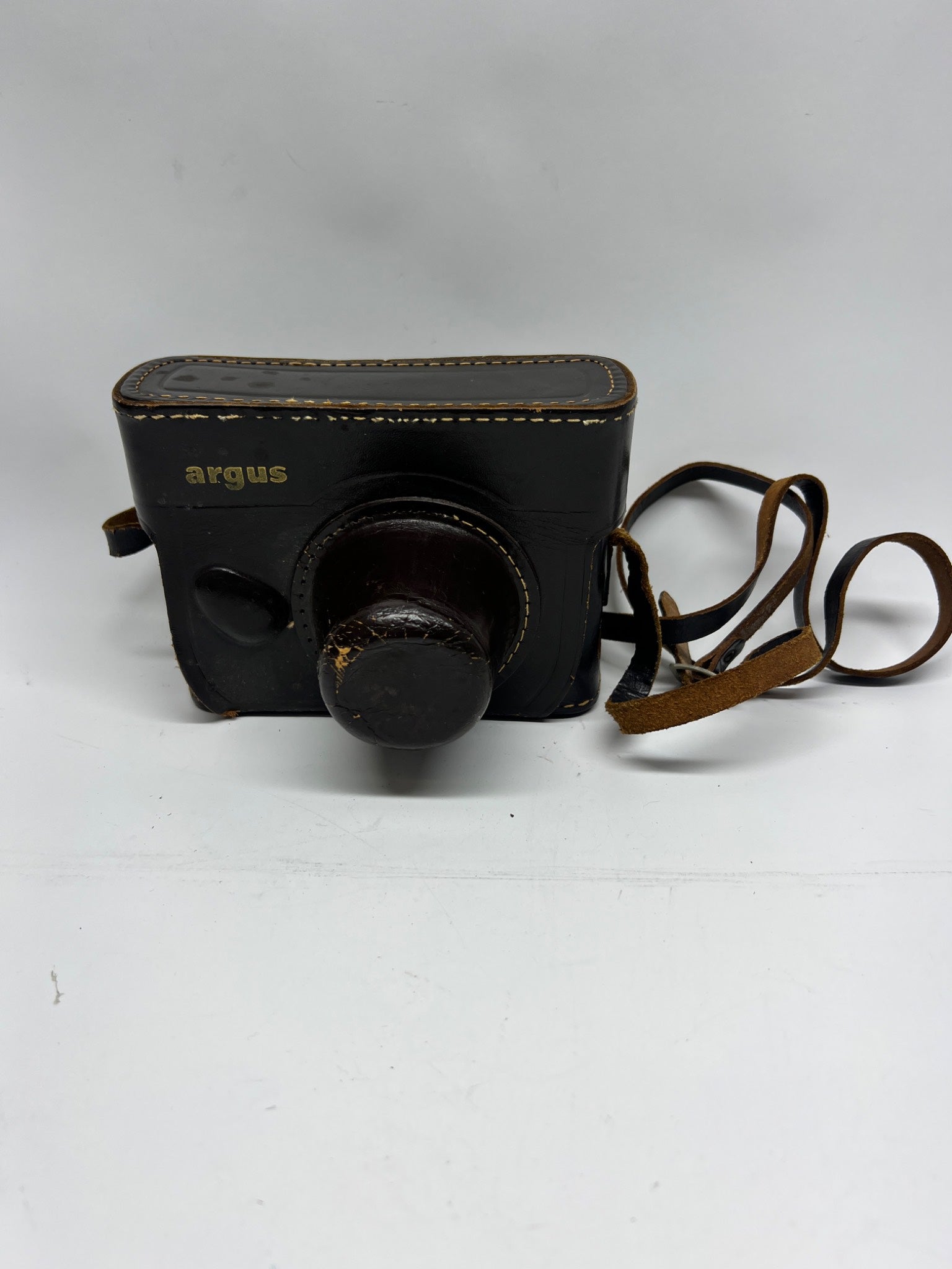 Vintage Argus C4 "The Brick" Leather Case - Made in USA