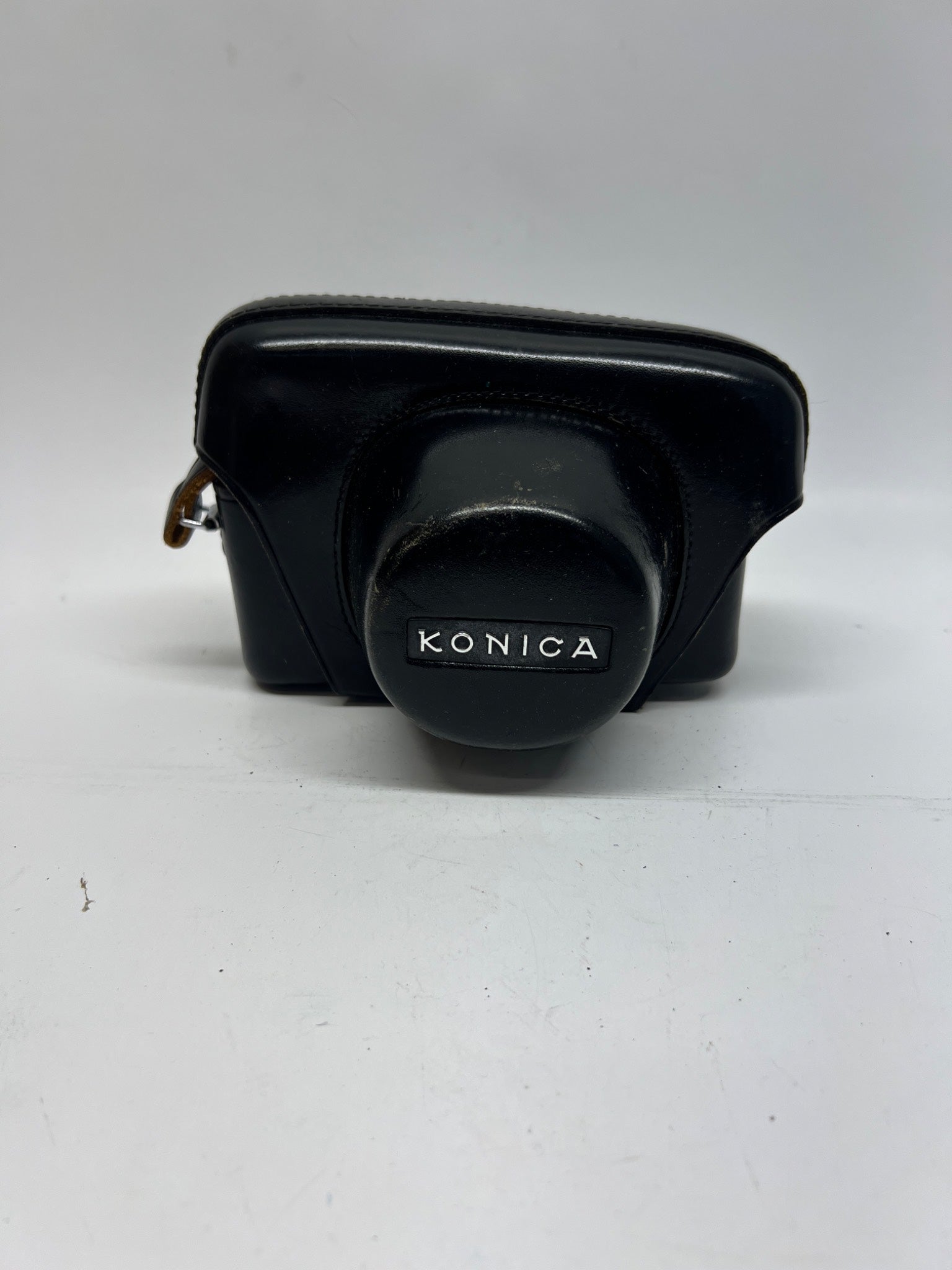 Vintage Konica Leather Camera Case – Made in Japan – Black SLR/Rangefinder Case