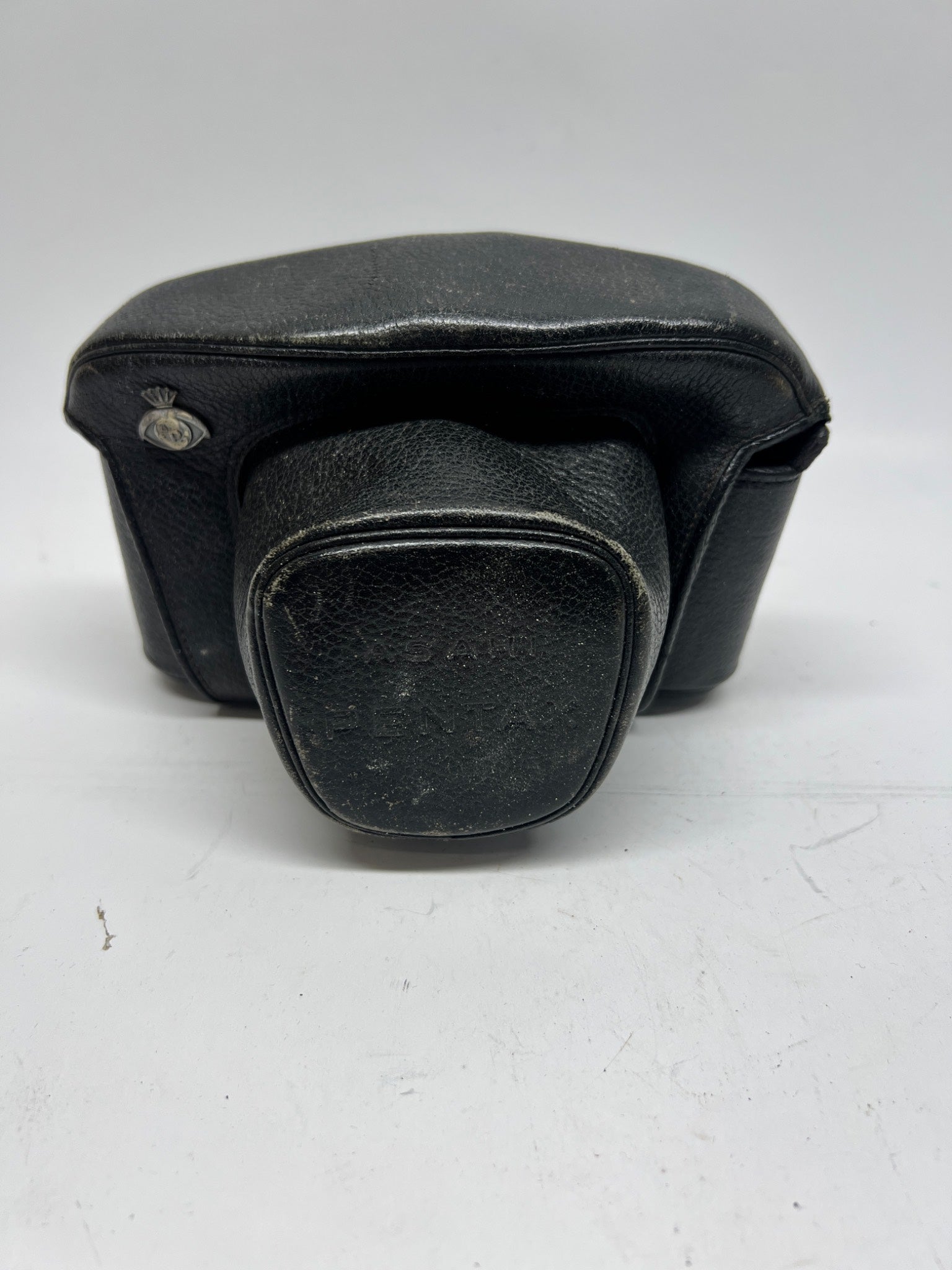 Vintage Asahi Pentax Black Leather Camera Case – Made in Japan – Embossed Logo
