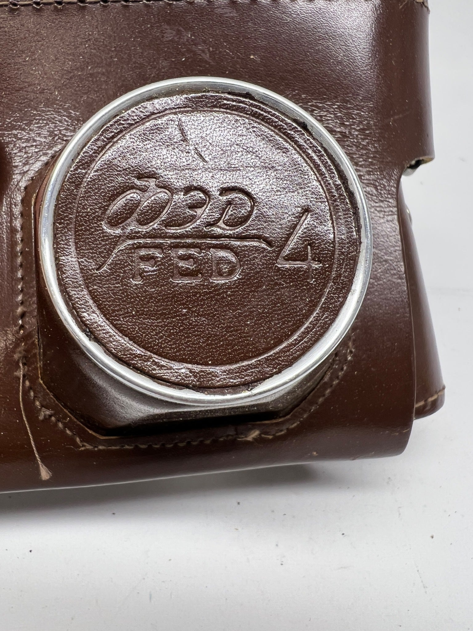 Vintage FED-4 Leather Camera Case – Made in USSR – Soviet Rangefinder Accessory