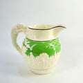 WEDGWOOD Ceramic Green Pitcher w/ Hunting Scene & Dog Handle Made in England