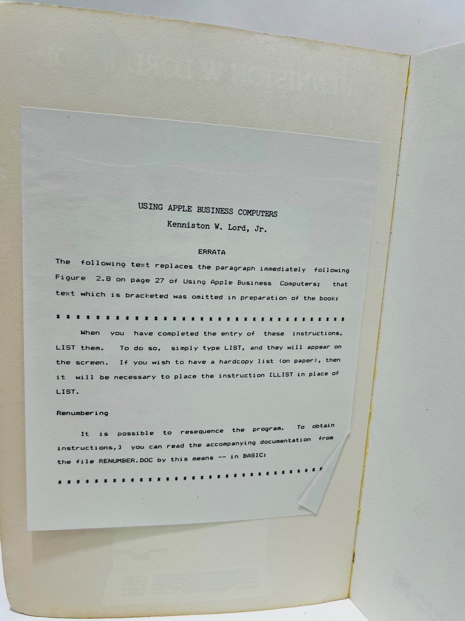 1983 Using Apple Business Computers Book