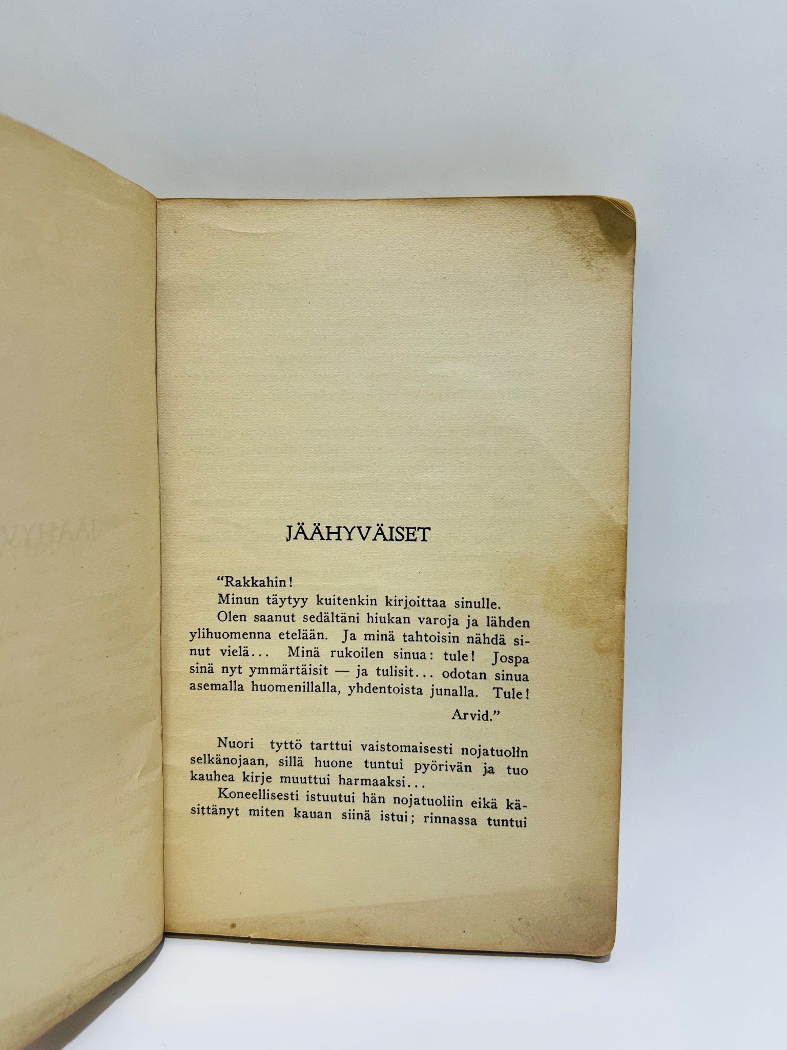 1934 Finnish Book ‘Jaahyvaiset’ 'Farewell' by Konrad Lehtimaki