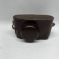 Vintage Brown Leather Camera Case - Offset Lens Design